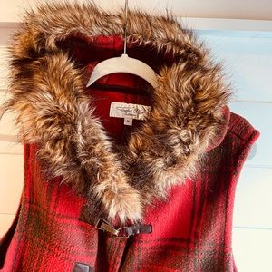 Tasha Polizzi buffalo plaid swing vest